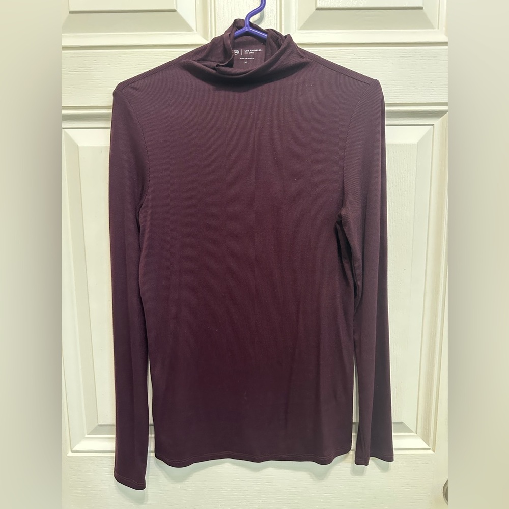 Ag Adriano Goldschmied Purple Fitted Long Sleeve Top